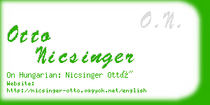 otto nicsinger business card